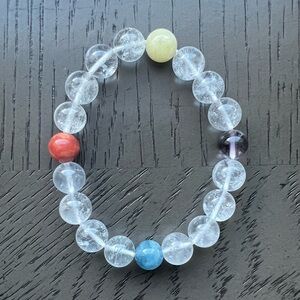DIY Clear quartz bracelet 10mm SIZE 6.5’